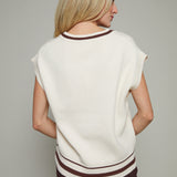 Katy Varsity Jacquard Sweater Vest