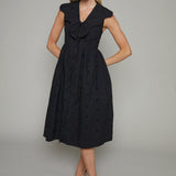 Tully Scallop Collar Midi Dress