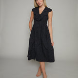 Tully Scallop Collar Midi Dress
