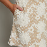 Delia Floral Embroidered Twill Mini Dress