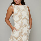Delia Floral Embroidered Twill Mini Dress