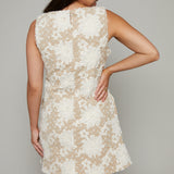 Delia Floral Embroidered Twill Mini Dress
