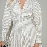 Nico Striped Button Up Mini Dress