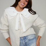 Opal Embroidered Lace Collar Cardigan