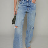 Tianna High Rise Baggy Jeans - Apprentice Distressed