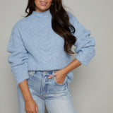 Tammy Cable Knit High Neck Sweater