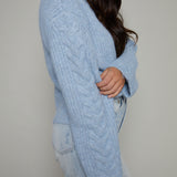 Tammy Cable Knit High Neck Sweater