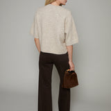 Tory Short Sleeve Crewneck Sweater