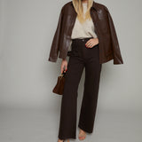 Lana High Rise Wide Leg Jeans - Mocha