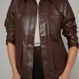 Meredith Faux Leather Jacket