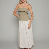 Gracie Mixed Media Midi Dress