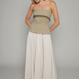 Gracie Mixed Media Midi Dress