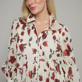 Giselle Floral Babydoll Button Down Dress