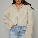 Aries Collared Cropped Pullover Sweater