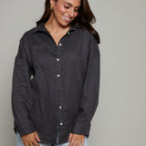 Terri Linen Lounge Button Down