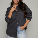 Terri Linen Lounge Button Down