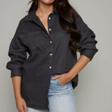 Terri Linen Lounge Button Down