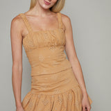 Evie Embroidered Bubble Mini Skirt