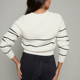 Dede Cropped Stripe Cardigan