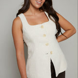 Adele Flare Tweed Vest