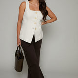 Adele Flare Tweed Vest