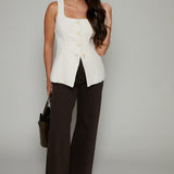 Adele Flare Tweed Vest