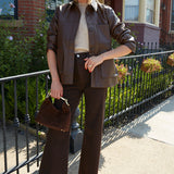 Lana High Rise Wide Leg Jeans - Mocha