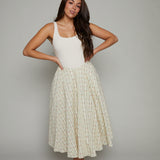 Paisley Floral A-Line Midi Skirt