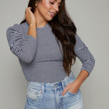 Sullivan Organic Rib Tee - Black Stripe