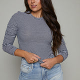Sullivan Organic Rib Tee - Black Stripe