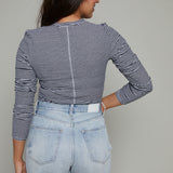 Sullivan Organic Rib Tee - Black Stripe
