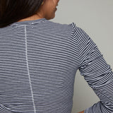 Sullivan Organic Rib Tee - Black Stripe