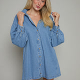 Heidi Scallop Denim Mini Dress