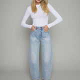 Blake High Rise Barrel Jeans - Clever
