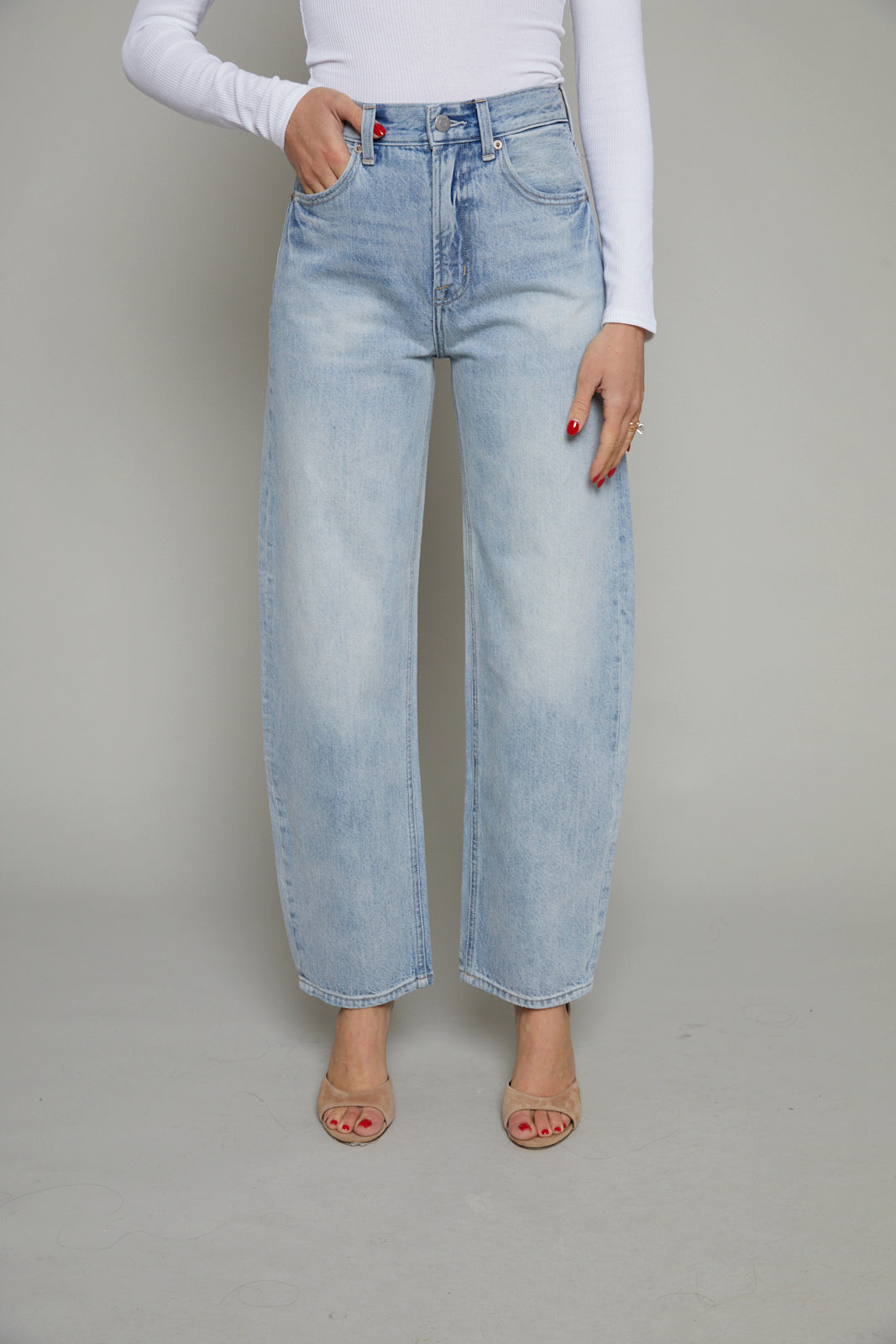 Blake High Rise Barrel Jeans Clever – 14