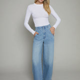 Denver High Rise Relaxed Bowed Leg Jean - Qualifier