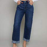 Davis Mid Rise Cuffed Straight Jean - Cultivate