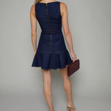 Vida Denim Fit and Flare Mini Dress