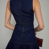 Vida Denim Fit and Flare Mini Dress