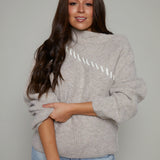 Damson Asymmetric Whip Stitch Sweater