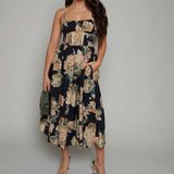 Lucinda Floral Corset Midi Dress