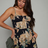 Lucinda Floral Corset Midi Dress