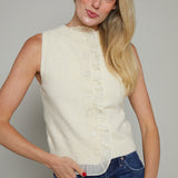 Aria Mock Neck Sweater Vest