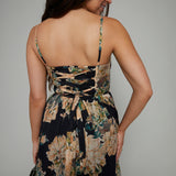 Lucinda Floral Corset Midi Dress