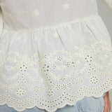 Larissa Embroidered Front Tie Top