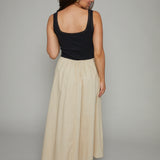Shawna Crochet Mixed Media Midi Dress