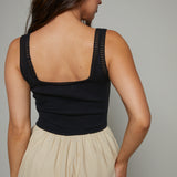 Shawna Crochet Mixed Media Midi Dress