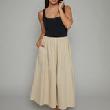 Shawna Crochet Mixed Media Midi Dress
