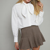 Vinya Plaid Pleated Mini Skirt