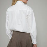 Bethany Tie Collar Button Front Shirt